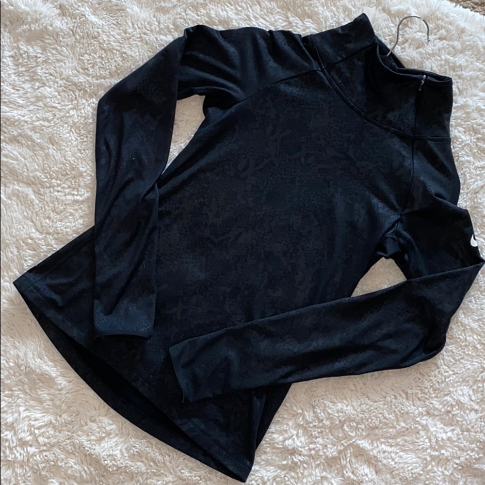 NikePro Dri-Fit Snakeskin High Neck Zip Pullover